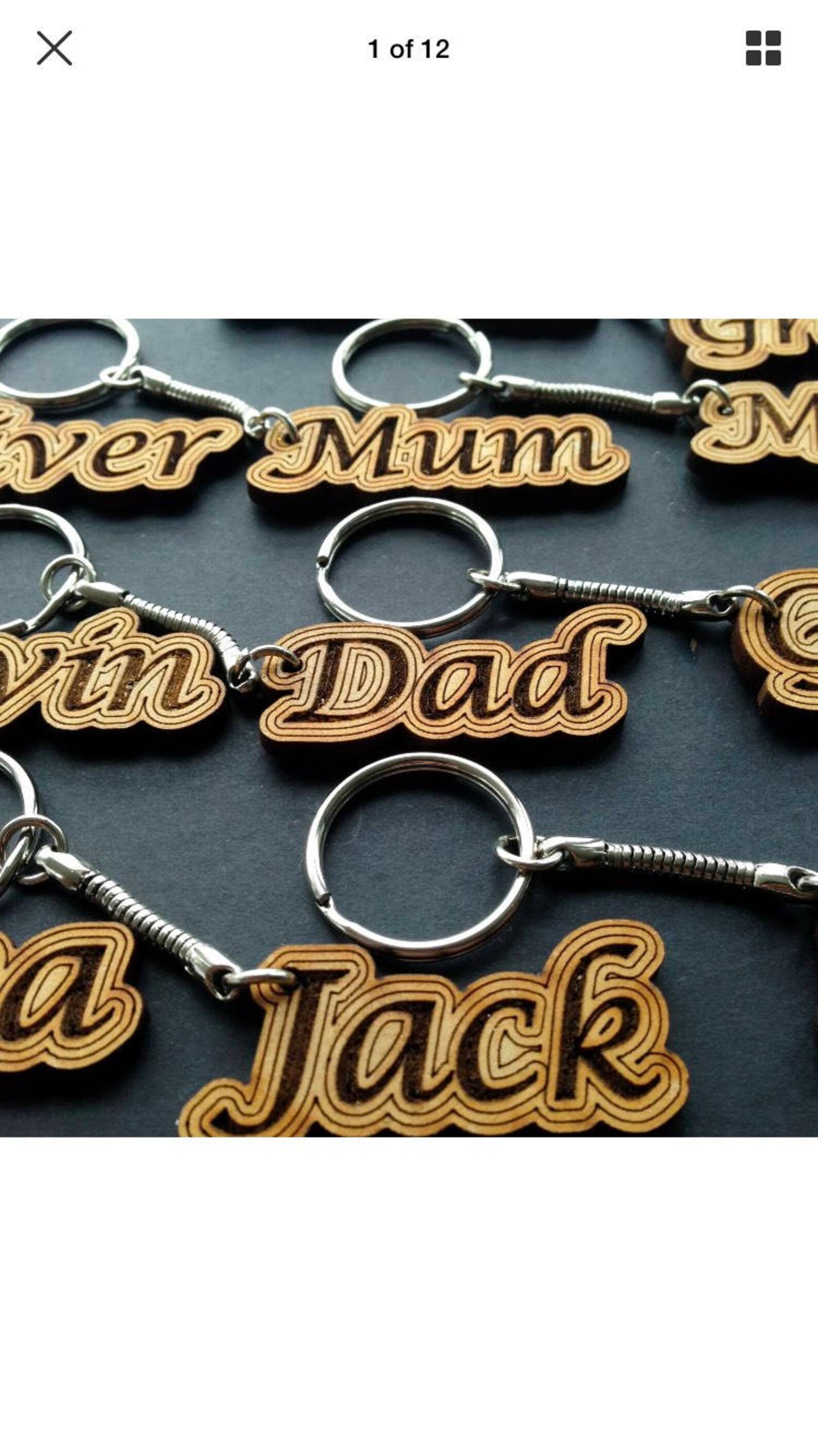 Handmade personalised name keychain Etsy