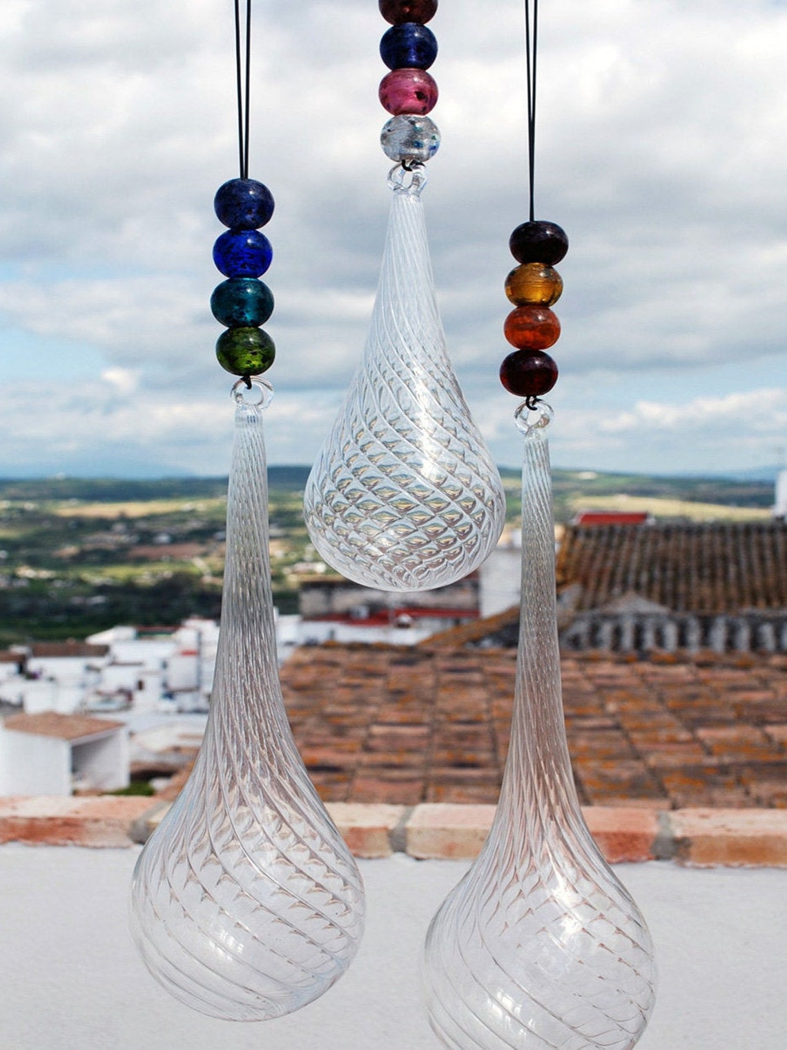 Personalised Hand Blown Clear Hanging Glass Balls & Etsy