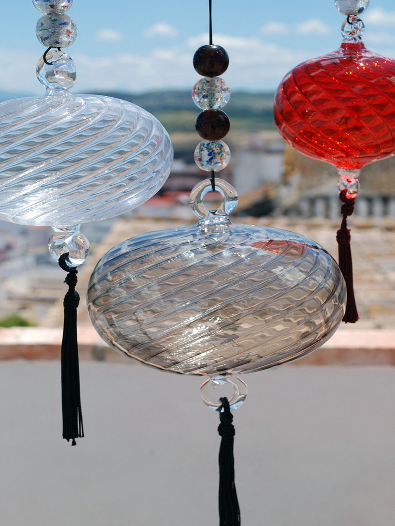 Personalised Hand Blown Clear Hanging Glass Balls & Etsy