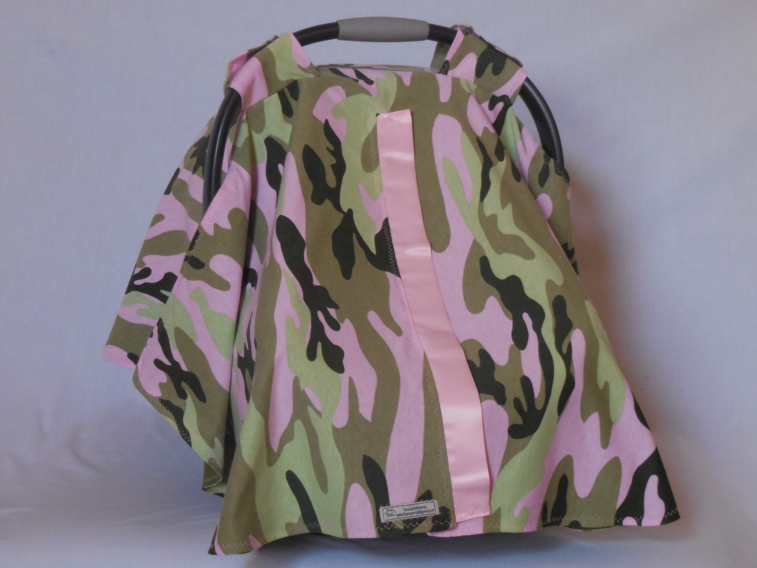 Pink camo baby car seat cover/canopy Etsy