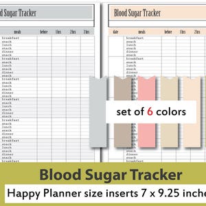 Blutzucker-Tracker, Blutzucker-Tracker, Blutzucker-Tracker, Diabetes druckbar, Happy Planner Größe Einsätze-Instant Download