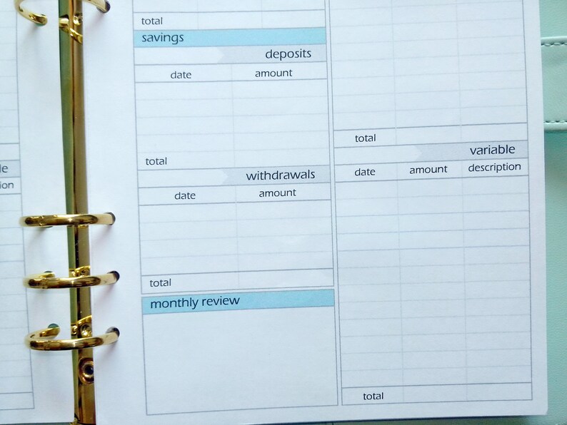 Printable Budget Sheet Budget Planner A5 Insert Happy - Etsy