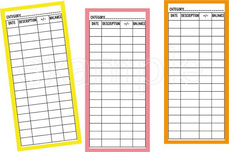 money tracker envelope system cash envelope printable set of etsy