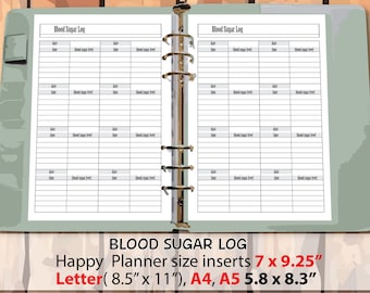 Blood Sugar Log,  Diabetic Log,blood sugar track, diabetic planner , Blood Glucose Log, Printable/ Editable blood sugar log-Instant Download