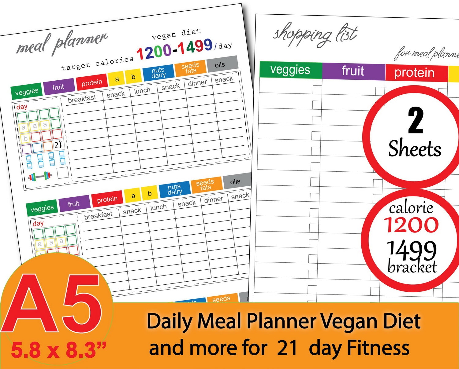 21-day-vegetarian-meal-plan-1200-calories-a5-inserts-meal-etsy