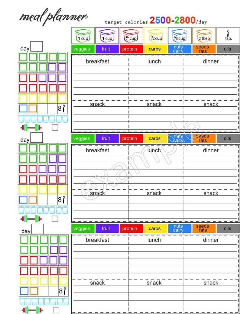 Printable daily calorie tracker pkjulu