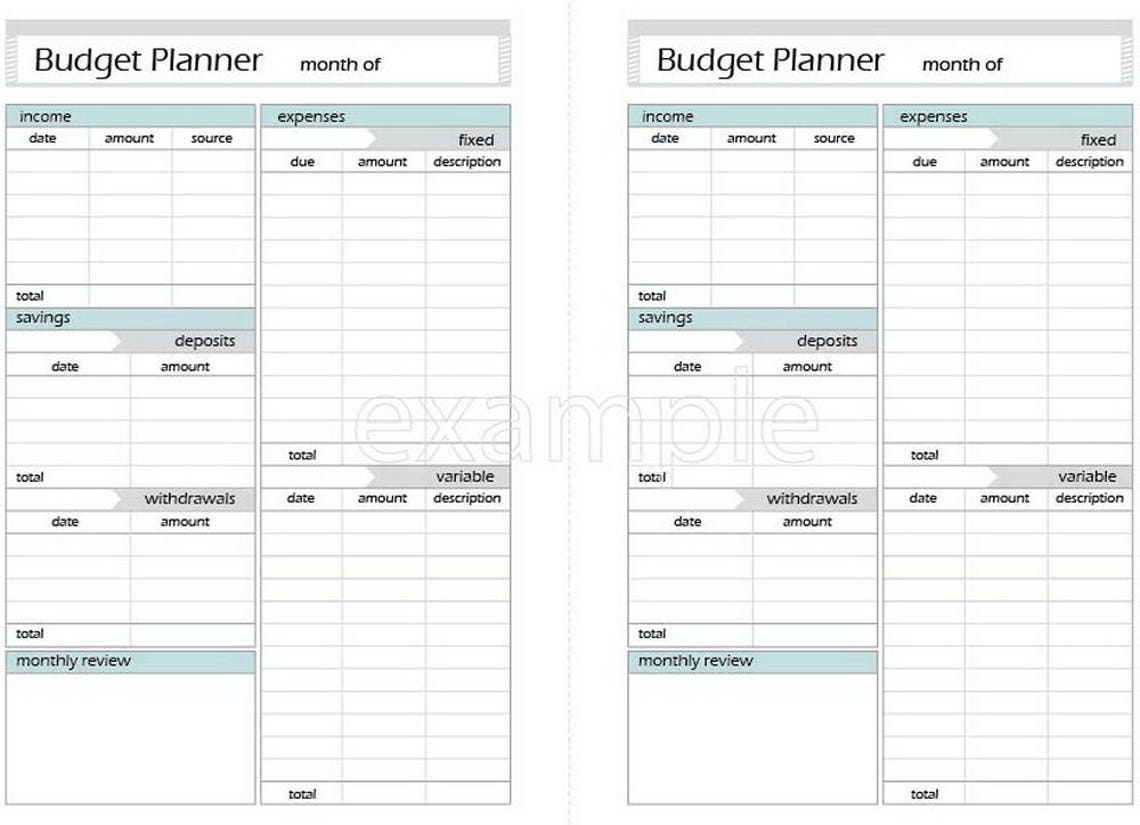Printable budget sheet budget planner a5 insert happy Etsy