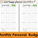 Mini Happy Planner Budget Printable, Monthly Personal Budget, Happy ...