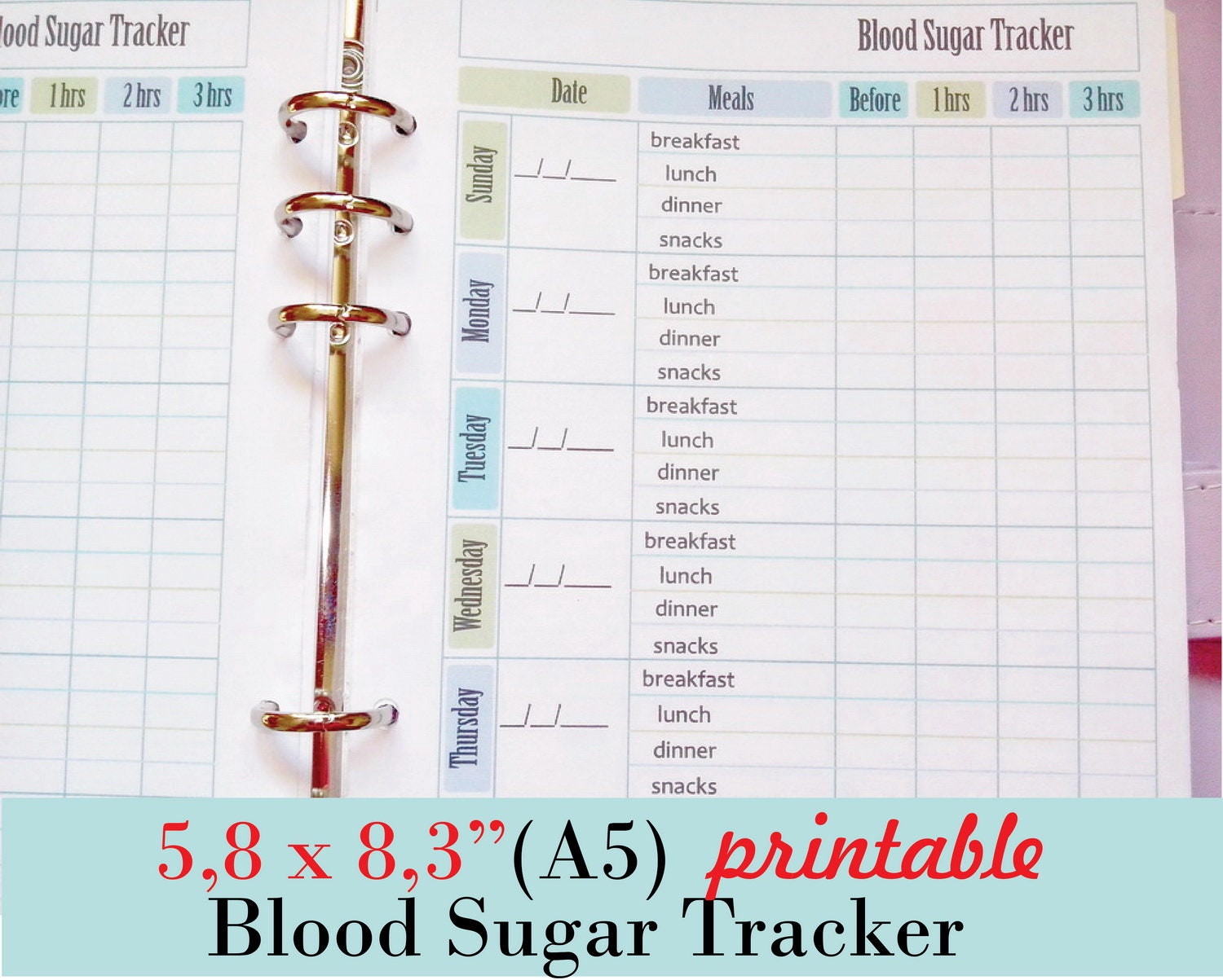Blood Sugar Tracker Printable Diabetes Logsheets Printable