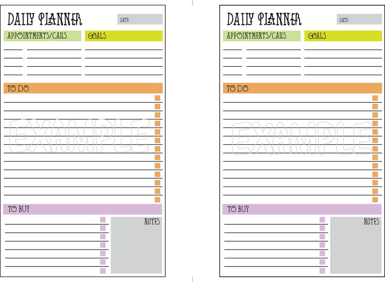 Daily to Do List, A5 Day Planner Organizer,a5 Daily Planner, Daily ...