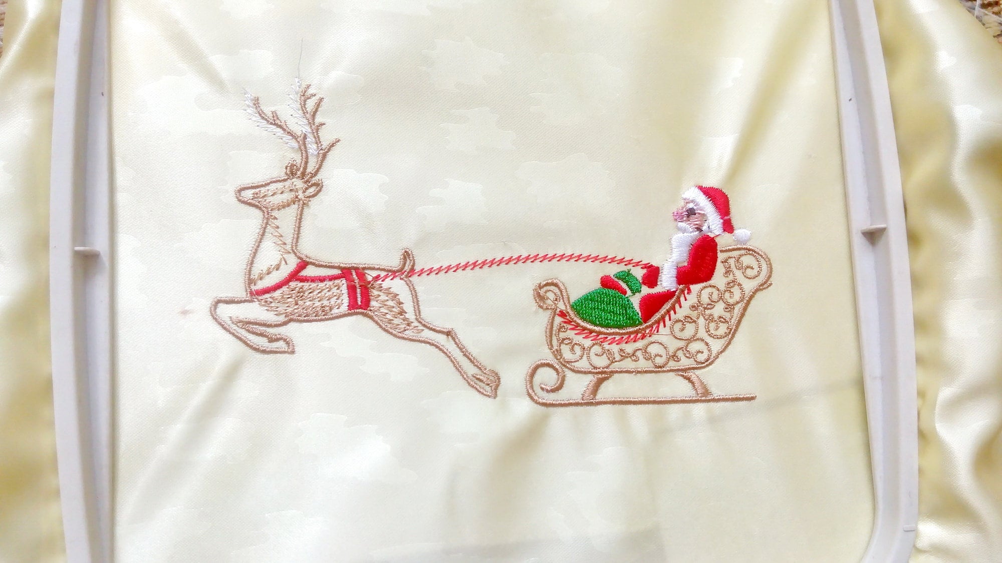 Santa sleigh embroidery deer christmas embroidery design  etsy Santa sleigh embroidery deer christmas embroidery design  etsy