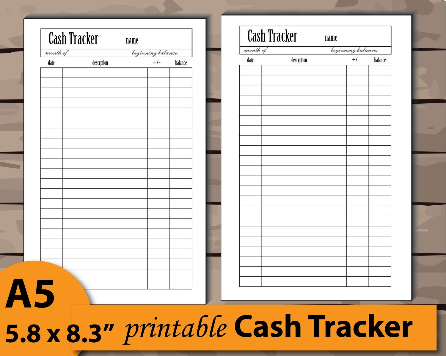 Money Journal, Money Organizer, Cash Tracker, Cash Organizer, Finance