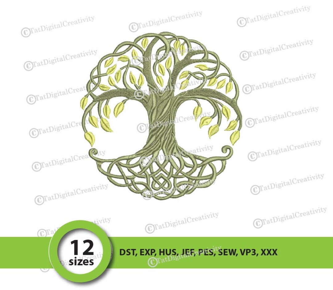 Celtic Tree of Life Machine Embroidery Design (instant Download) - Etsy
