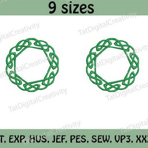 Celtic Monogram Frame Machine Embroidery Design, Celtic Knot Border Design,small sizes -Instant Download