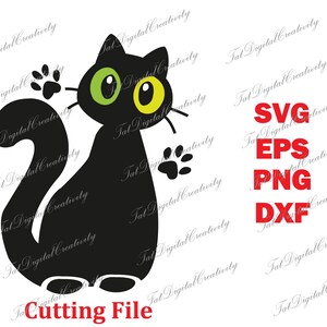 Süße Katze SVG-Dateien, Vektor-Katze, Shirt Design, Katze Clipart -Instant Download