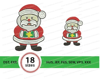 Santa Claus Machine Embroidery Design,Santa Embroidery Design, Christmas Embroidery Patterns,Xmas Embroidery Design -Instant Download