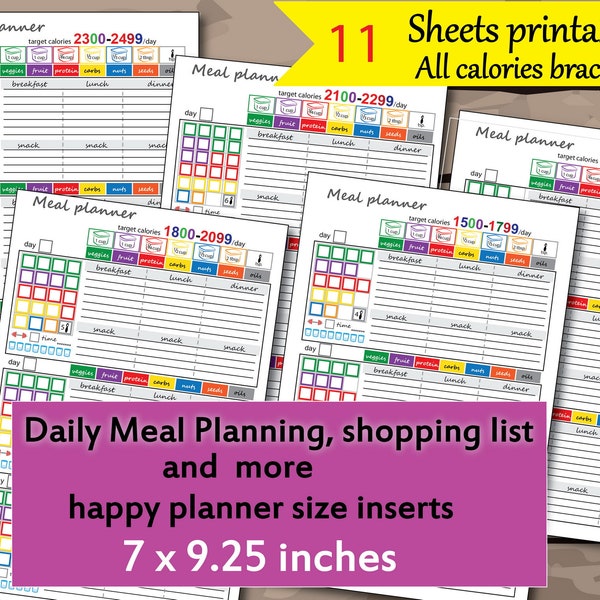 Meal Planner Journal - Etsy