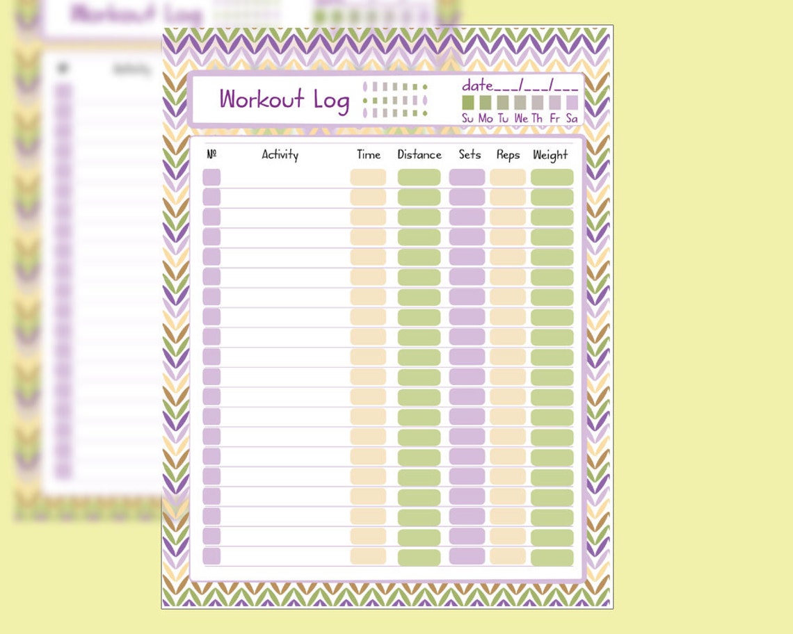 Workout Tracker Planner, Daily Workout Log, Exercise Journal, Workout ...