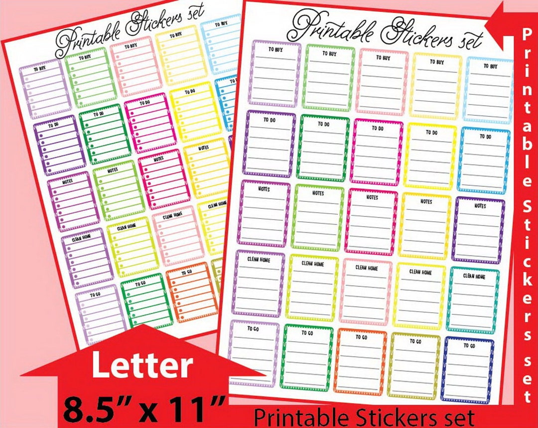 To Do Planner Stickers: Daily Printable Stickers (PDF) - Etsy