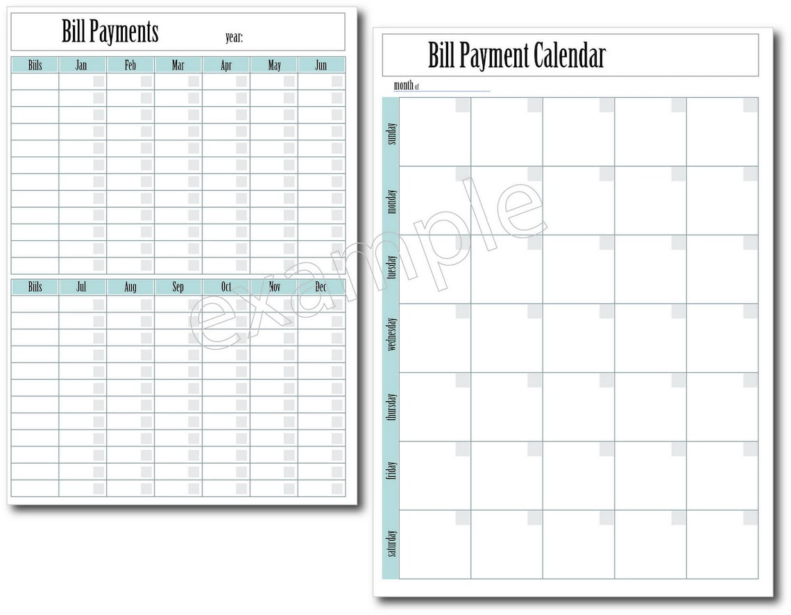 Budget Planner Printable Monthly Budget Budget Insert Etsy