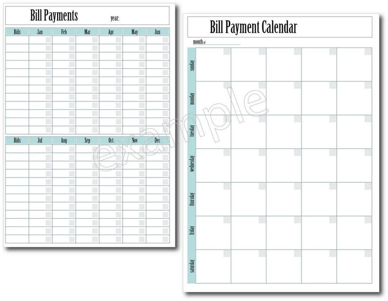 Budget Planner Printable Monthly Budget Budget Insert - Etsy