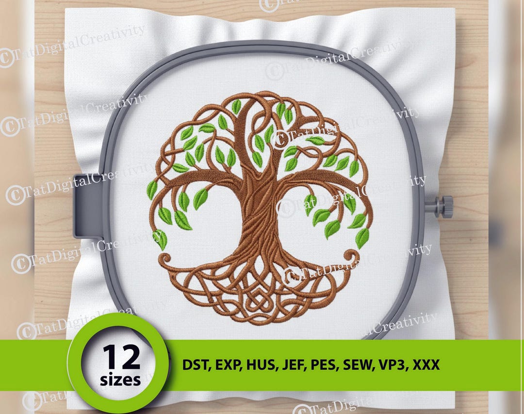 Celtic Tree of Life Machine Embroidery Design (instant Download) - Etsy