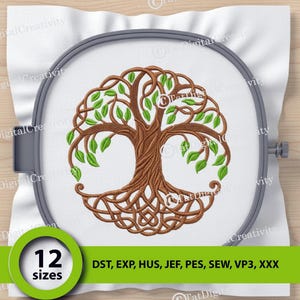 Celtic Tree of Life Machine Embroidery Design (Instant Download)