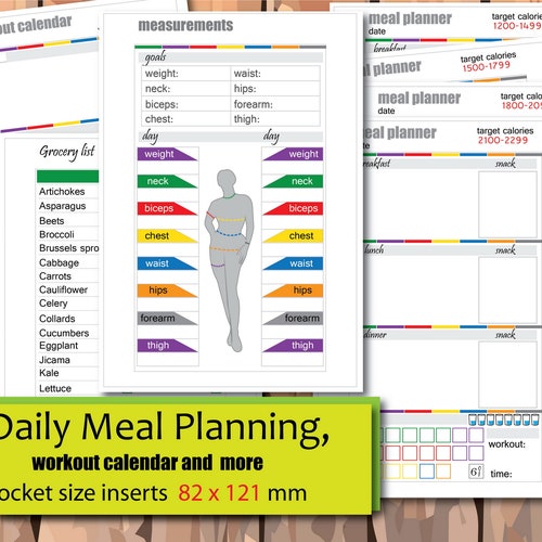 Daily Meal Planner Printable 120015001800210023002500 - Etsy
