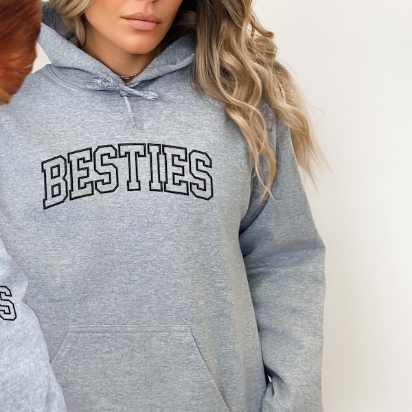 Besties Embroidered Human Matching Hoodie Only, Best Friend Dog Hoodie, My Dog is My Bestie, BFF Gift, Dog Lover Gift, Dog Matching