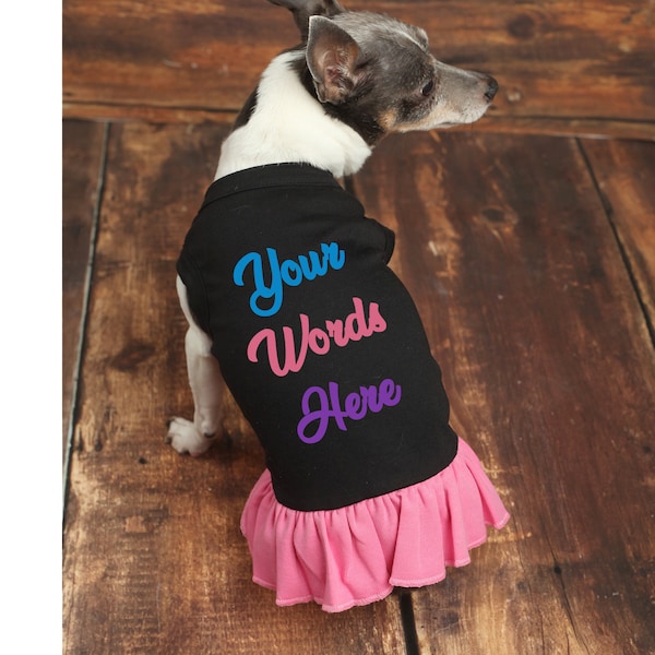 Custom Dog Dress - Personalized Pet Dress - Embroidered Pet Dress - Custom Cat Dress - Create Your Own Pet Dress - Personalized Dog Dress