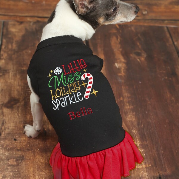 Christmas Dog Dress Etsy