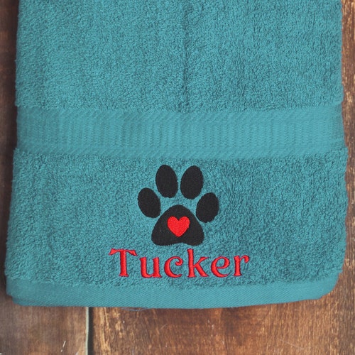 personalized dog bath towels