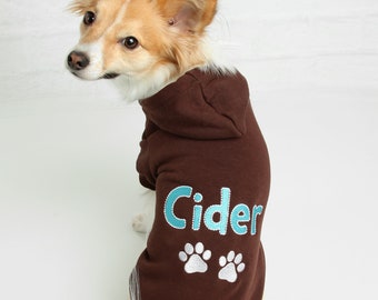 Personalized Dog Hoodie - Name Pet Hoodie - Personalized Dog Sweatshirt - Puppy Clothing - Personalized Dog Clothes - Outdoor Dog Coat