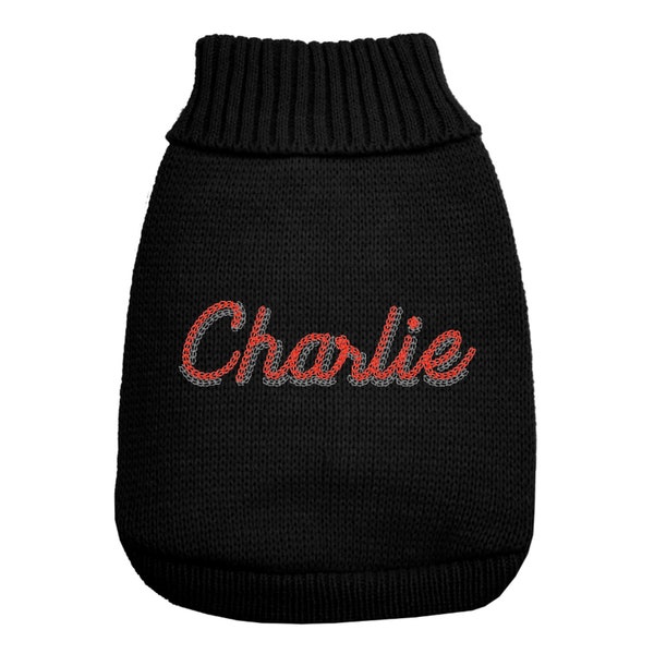 Personalized Dog Sweater - Name Pet Knit Sweater - Personalized Dog Shirt - Puppy Clothing - Personalized Dog Clothes - Outdoor Dog Coat