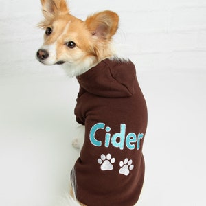 Personalized Dog Hoodie Name Pet Hoodie Personalized Dog Sweatshirt Puppy Clothing Personalized Dog Clothes Outdoor Dog Coat image 1