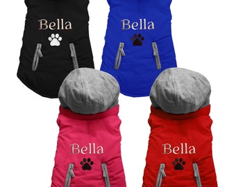 Personalized Dog Coat - Embroidered Name Pet Winter Coat - Personalized Dog Jacket - Puppy Clothing -Custom Pet Coat - Outdoor Dog Coat