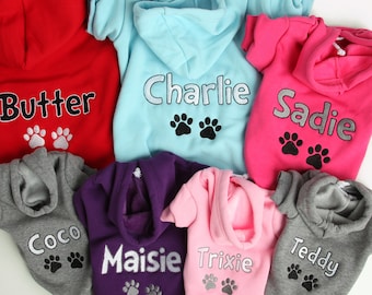 Personalized Dog Hoodie - Name Pet Hoodie - Personalized Dog Sweatshirt - Puppy Clothing - Personalized Dog Clothes - Outdoor Dog Coat