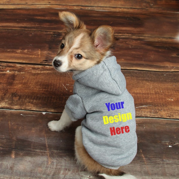 Custom Dog Hoodie - Personalized Pet Hoodie - Personalized Dog Sweatshirt - Puppy Clothing - Personalized Dog Clothes - Outdoor Dog Coat