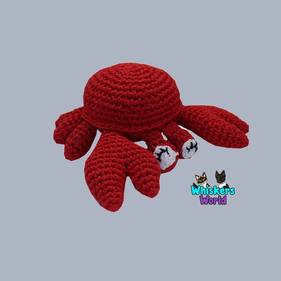 Crab top dog toy