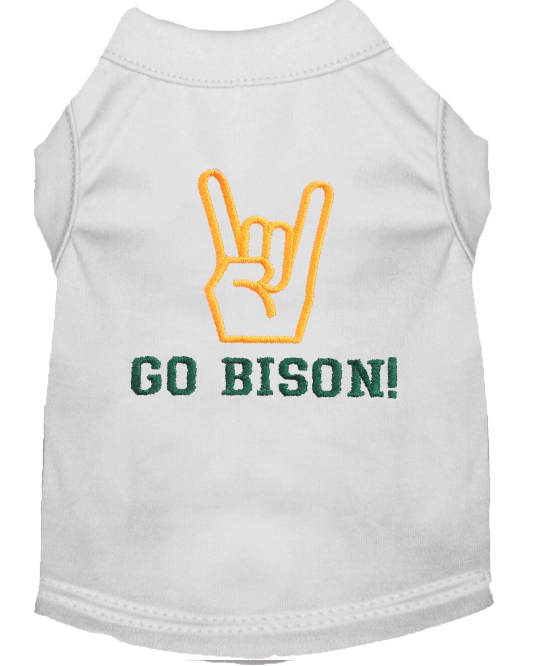 Horns up North Dakota Bison NDSU Dog Shirt Bison Dog Shirt Etsy