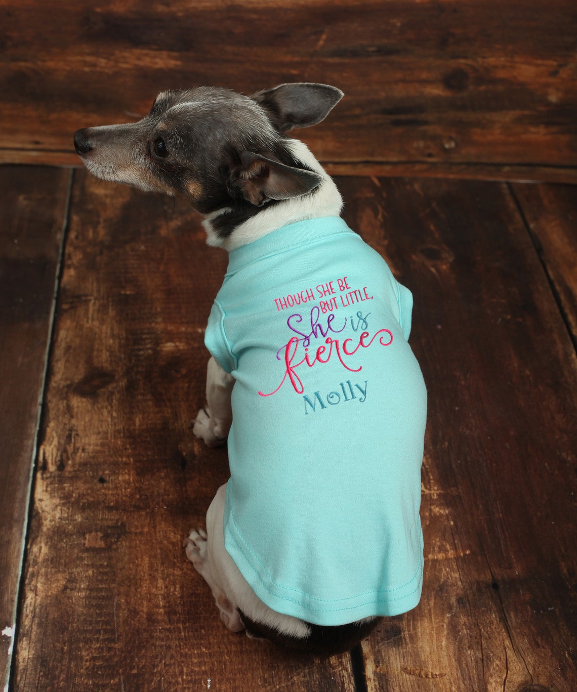 Little and Fierce Personalized Dog Shirt Small Dog Shirt Etsy