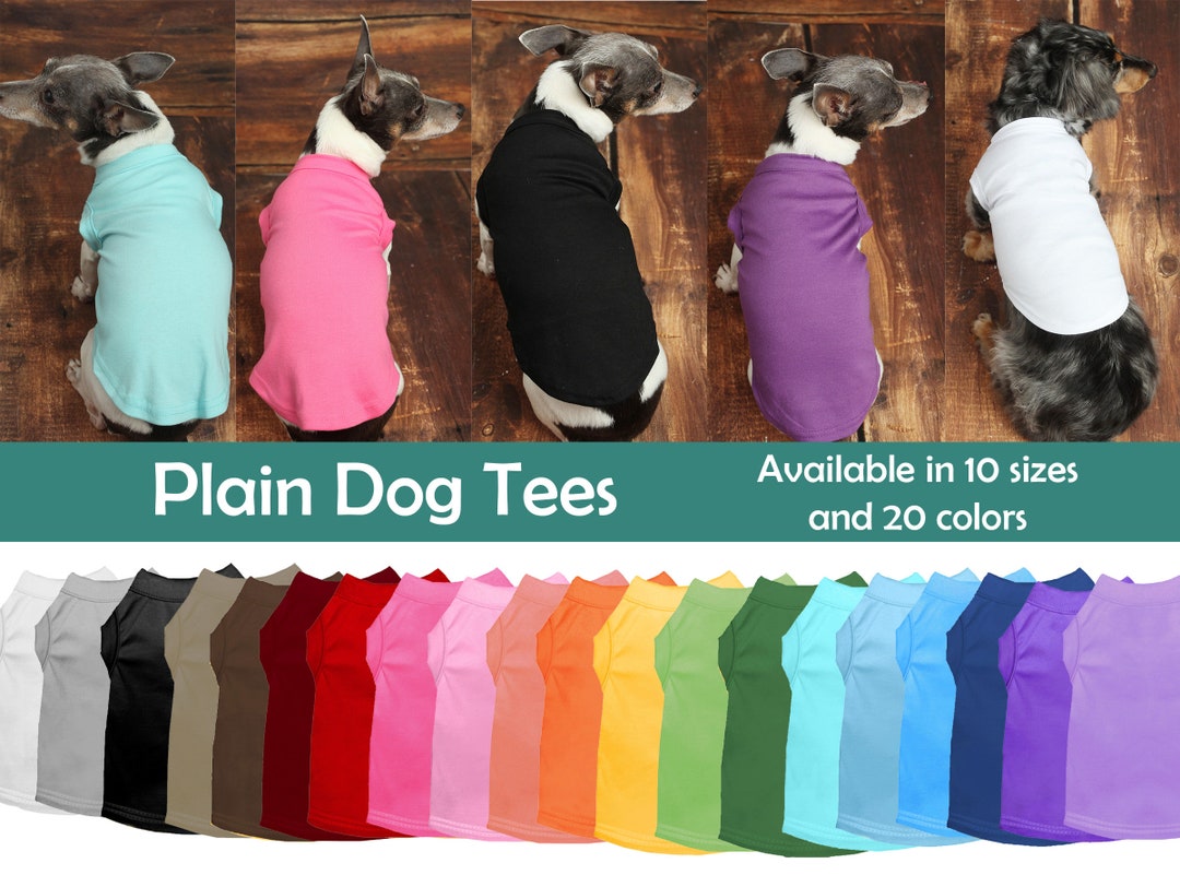 Plain Dog Shirt, Blank Dog Shirt, Color Pet Shirt, Blank Dog Tee, Plain