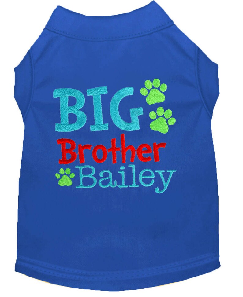 Personalized Big Brother Dog Shirt Custom Big Brother Dog | Etsy