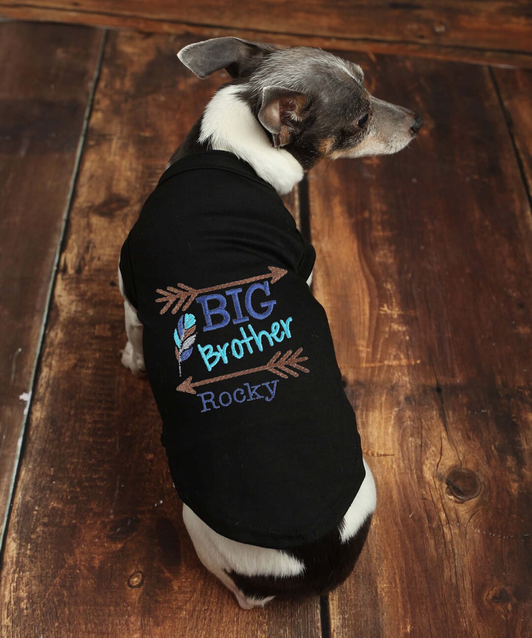 Dog Big Brother Personalized Tee Shirt Custom Monogrammed Etsy