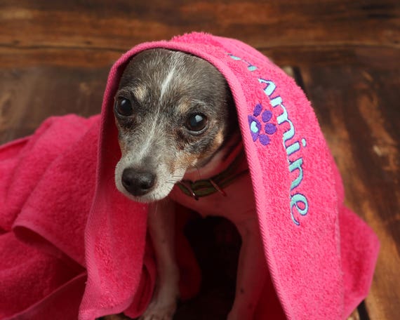 Dog Bath Towel Personalized Dog Towel Custom Pet Towel Dog Towel