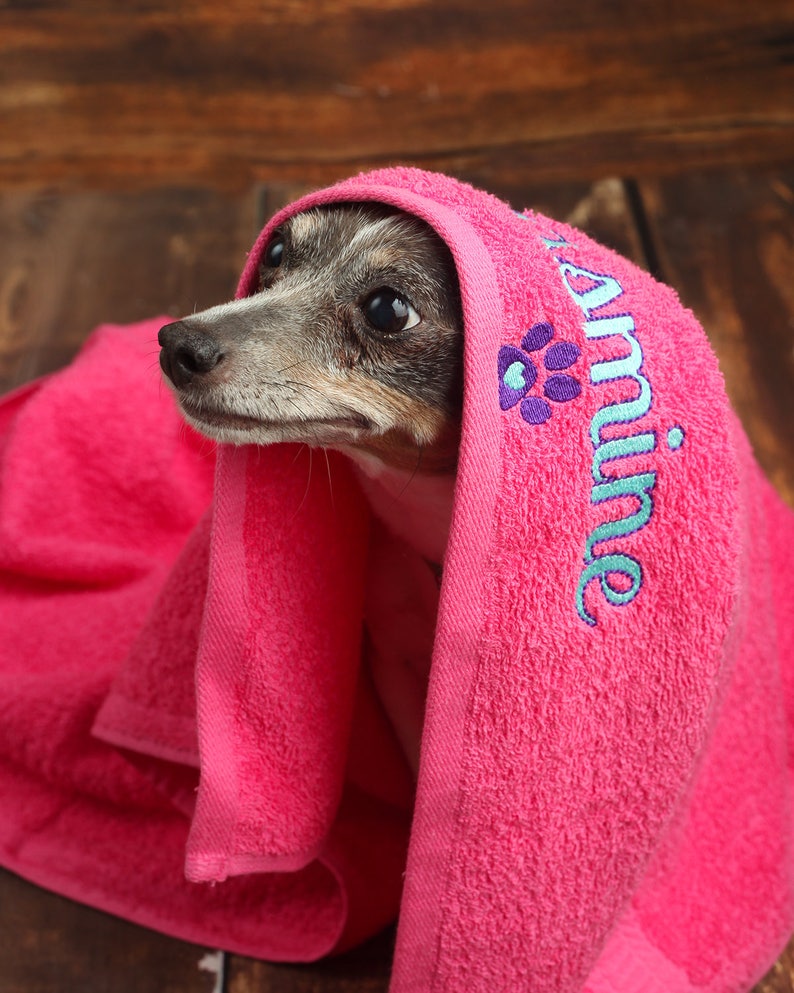 Dog Bath Towel Personalized Dog Towel Custom Pet Towel Etsy