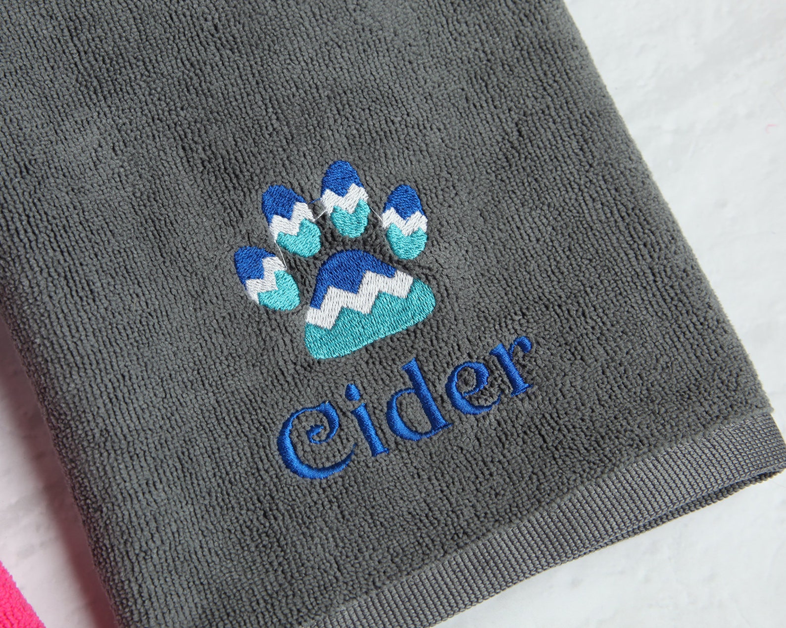 Personalized Dog Towel Carabiner Clip Dog Towel Travel Dog Etsy