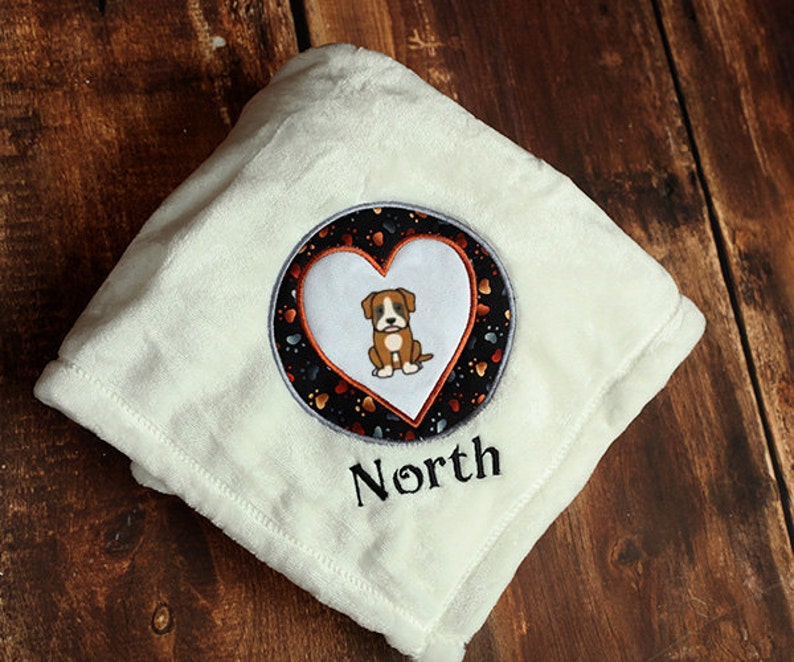 Boxer Dog Blanket Personalized Embroidered Etsy