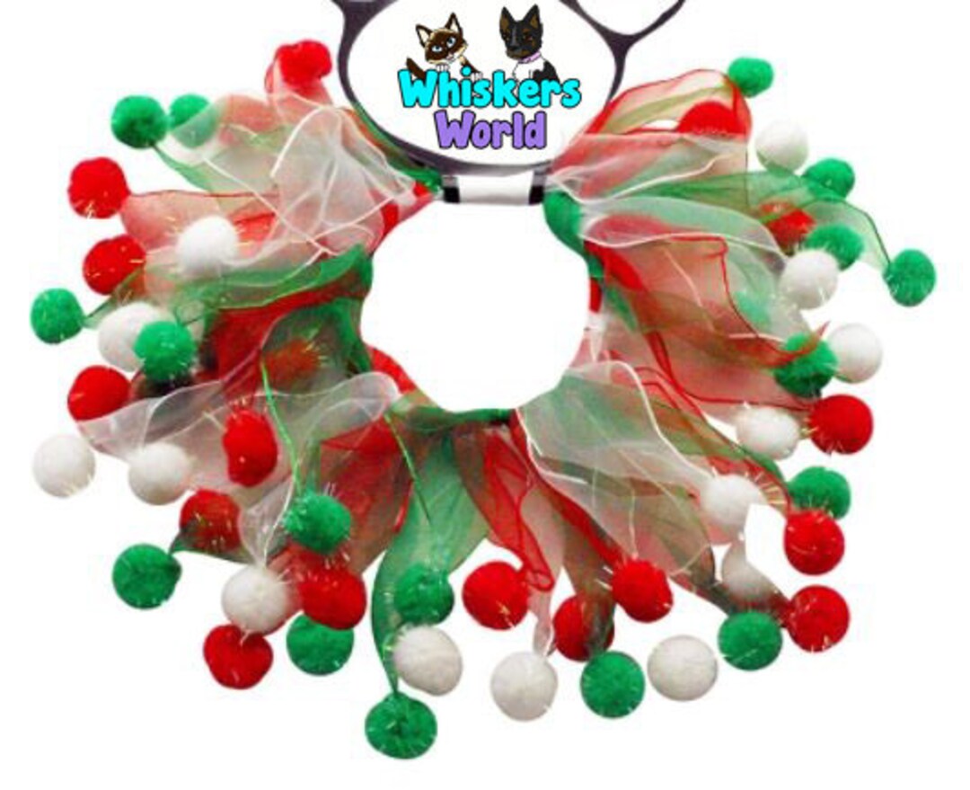 Christmas Pom Pet Collar Novelty Decorative Dog Collar Etsy