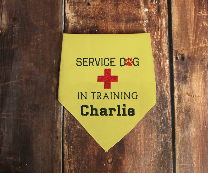 Service Dog in Training Bandana Personalized Dog Bandana Etsy